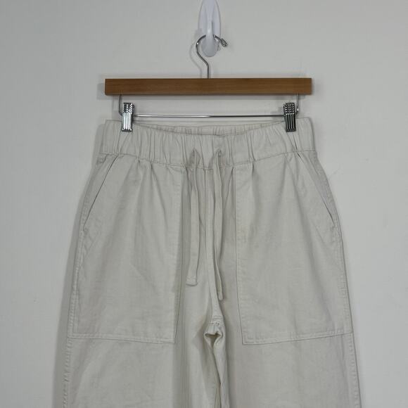 NWT BUCK MASON Women's Herringbone Twill Utility Pull On Pants Size S Natural - Picture 4 of 16